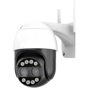 Gadpiparty Wire-Free Camera 8MP 4K PTZ Camera Outdoor Dual Lens 8X Zoom CCTV Security IP Camera Color Night Vision Auto Tracking Surveillance Cameras