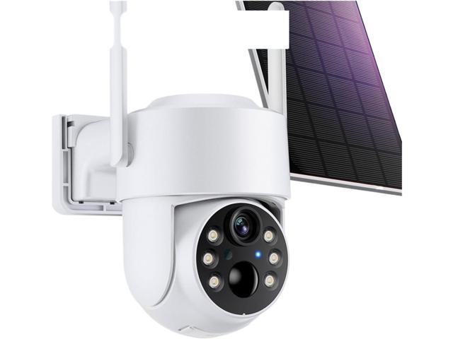 Gadpiparty Wire-Free Camera HD 8MP Wireless Solar Camera Outdoor PTZ IP Camera Built-in Battery Video Surveillance Camera Long Time Standby