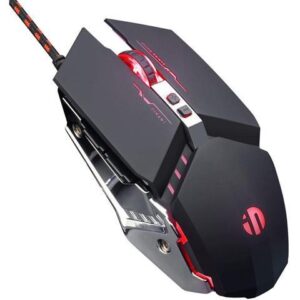 Gaming Mouse, Professional Gaming Mouse with 7 Macro Programmable Buttons, 4800DPI Adjustable, Silent Click, RGB Backlit, USB Wired Optical Ergonomic