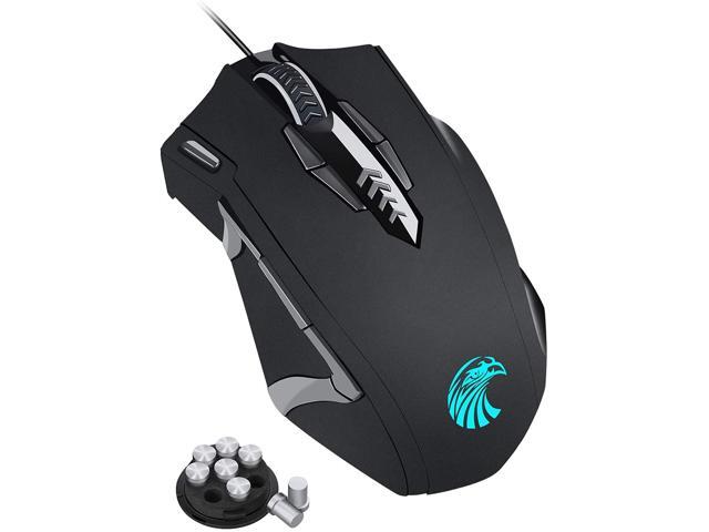 Gaming Mouse Wired, 13 Programmable Buttons (8+5 Side Buttons), RGB Backlit, Marco, 10000 DPI Adjustable, Comfortable Grip Ergonomic Optical Gaming