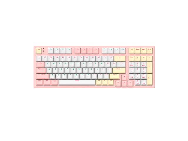 GANSS HS 98T Mechanical Keyboard - Double shot PBT Profile - Wireless 2.4gHz / Bluetooth 5.0 / USB Wired - RGB Backlight (Gateron G Pro Silver Switch,