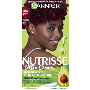 Garnier Nutrisse Nourishing Hair Color Creme, 362 Darkest Berry Burgundy