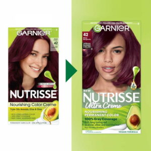 Garnier Nutrisse Nourishing Hair Color Creme, 42 Deep Burgundy Black Cherry