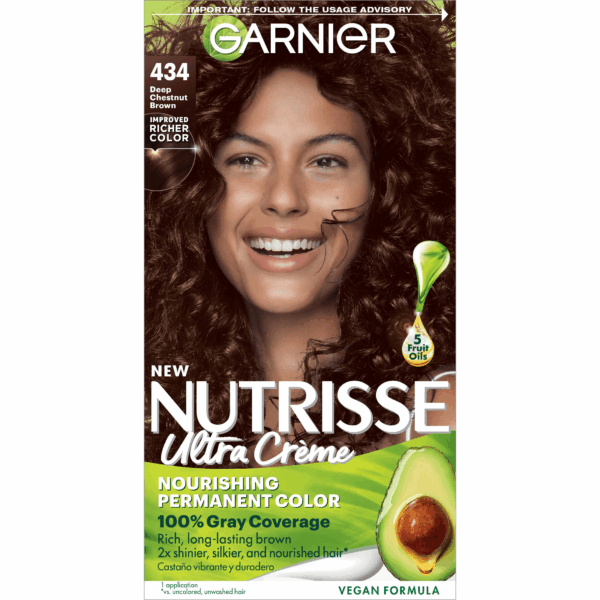Garnier Nutrisse Nourishing Hair Color Creme, 434 Deep Chestnut Brown Garnier Nutrisse Nourishing Hair Color Creme, 434 Deep Chestnut Brown