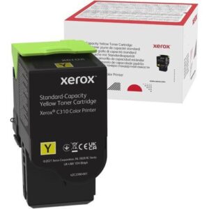 Genuine Xerox Yellow Standard Capacity Toner Cartridge, Xerox C310 Color Printer, (Use & Return)