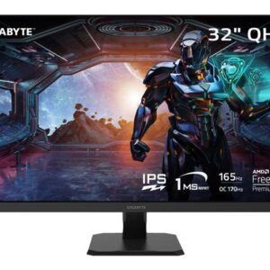 GIGABYTE - GS32Q - 32" IPS Gaming Monitor - QHD 2560x1440 - 165Hz/OC 170Hz - 1ms MPRT - AMD FreeSync Premium - HDMI, DP - Black