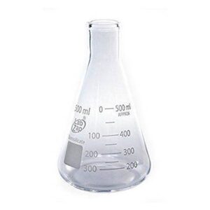 GL025-0500 - FLASK CLEAR GLASS 500ML GRADUATED