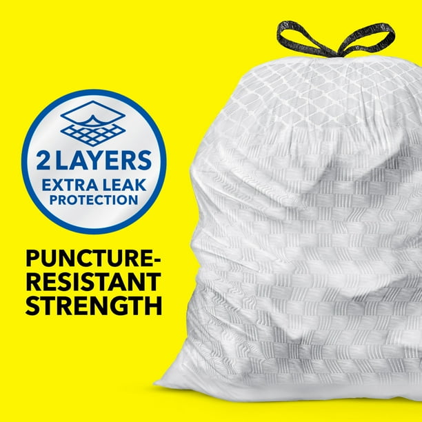 Glad ForceFlex Tall Kitchen Drawstring Trash Bags, 13 Gal, Gain Original with Febreze, 140 Ct