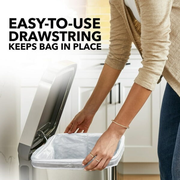 Glad ForceFlex Tall Kitchen Drawstring Trash Bags, 13 Gal, Gain Original with Febreze, 140 Ct