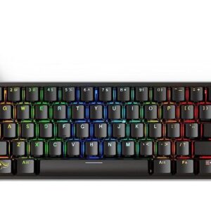Glorious Custom Gaming Keyboard - GMMK 60% Percent Compact - USB C Wired Mechanical Keyboard - RGB Hot Swappable Switches & Keycaps - Black Metal Top
