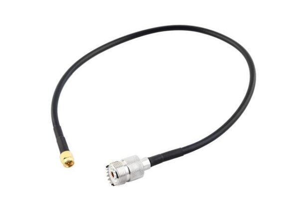 Gold Tone Plated SMA Male to UHF Female Jack Pigtail Cable 40CM