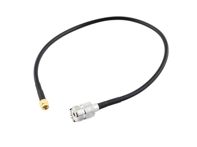 Gold Tone Plated SMA Male to UHF Female Jack Pigtail Cable 40CM