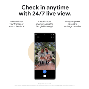 Google Nest Doorbell (Wired, 2nd gen) - Video Doorbell Camera - Doorbell Security Camera - Ash
