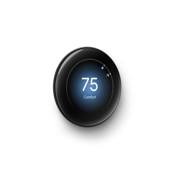 Google Nest Learning Thermostat (4th Gen) with Nest Temperature Sensor (2nd Gen) 2-Pack - Polished Obsidian GA05557-US