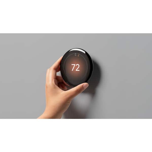 Google Nest Learning Thermostat (4th Gen) with Nest Temperature Sensor (2nd Gen) 2-Pack - Polished Obsidian GA05557-US