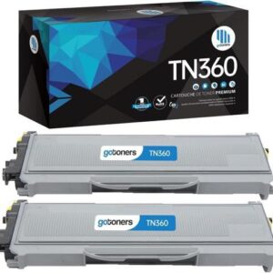Gotoners 2PK Compatible Replacement Toner Cartridge TN-360 for Brother HL-2140 DCP-7030 MFC-7840 MFC-7440 MFC-7840W DCP-7045 MFC-7840N HL-2170