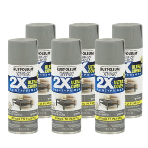 Granite, Rust-Oleum American Accents 2X Ultra Cover Satin Spray Paint- 12 oz, 6 Pack
