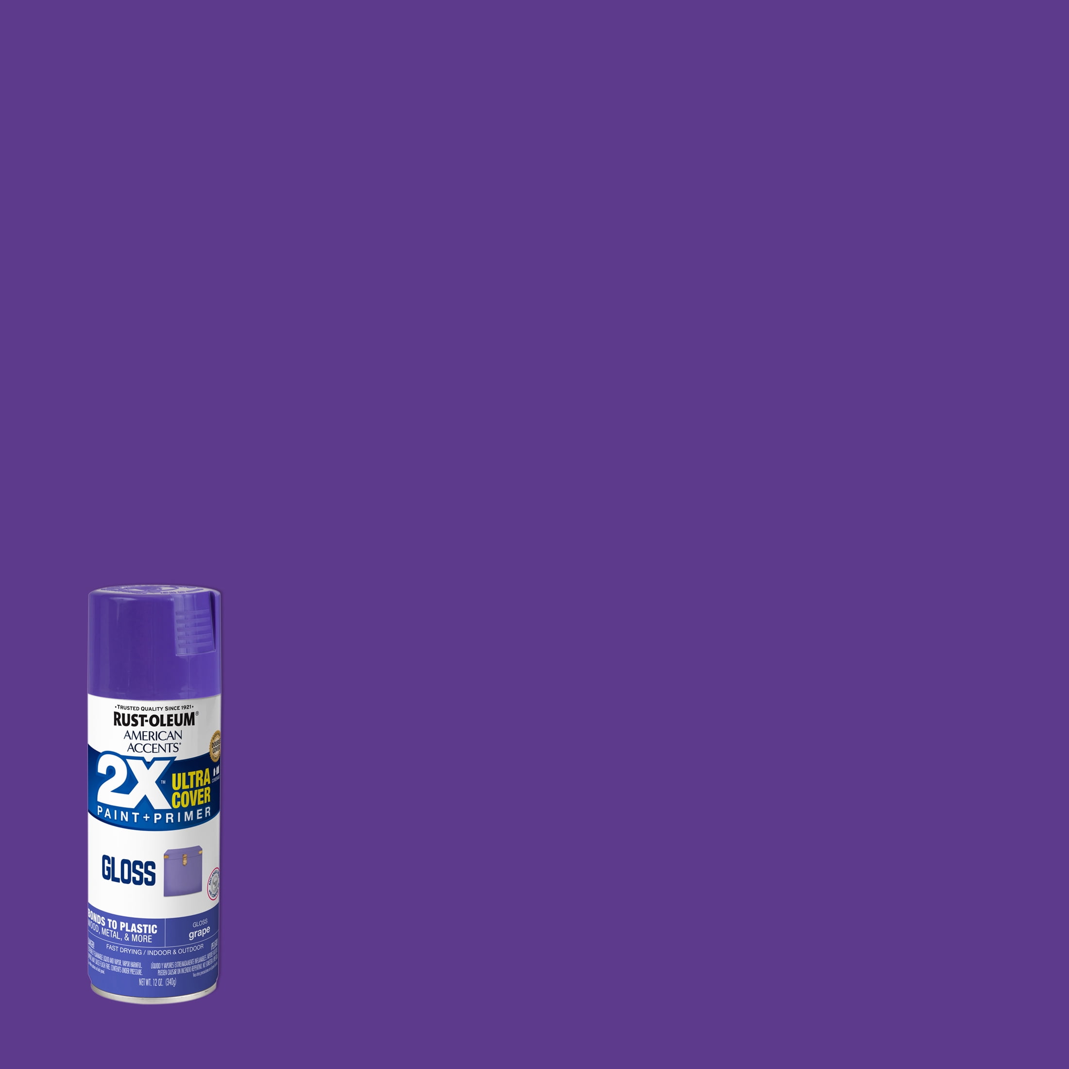 Grape, Rust-Oleum American Accents 2X Ultra Cover Gloss Spray Paint- 12 oz, 6 Pack