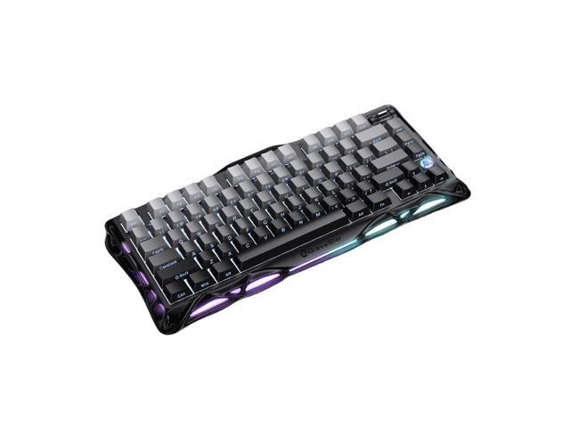 GravaStar GS K1 Gradient Black Tri-Mode Connected Mechanical Gaming Keyboard, Side Engraving, Bionic Flow, 5-Layer Sound Deadening Padding, Wear