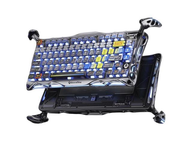 Gravastar GS K1 PRO Cyber Mirage 75% Layout Tri-Mode Mechanical Keyboard | Wireless/Wired/Bluetooth 5.0, Gasketed Customizable Aluminum Frame,