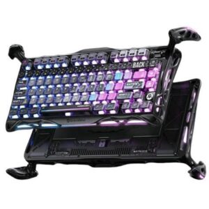 Gravastar GS K1 PRO Keyboard, Cyber Shadow 75% Layout Mechanical Keyboard | Wireless/Wired/Bluetooth 5.0, Gasket Mounted FR4 Gold Plated Board, 5
