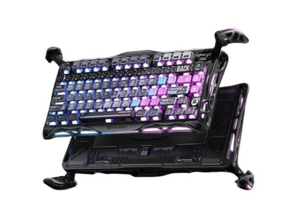 Gravastar GS K1 PRO Keyboard, Cyber Shadow 75% Layout Mechanical Keyboard | Wireless/Wired/Bluetooth 5.0, Gasket Mounted FR4 Gold Plated Board, 5 Gravastar GS K1 PRO Keyboard, Cyber Shadow 75% Layout Mechanical Keyboard | Wireless/Wired/Bluetooth 5.0, Gasket Mounted FR4 Gold Plated Board, 5