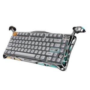 GravaStar GS K1 PRO Star Silver Triple-Mode Connected Mechanical Gaming Keyboard, Bionic Flow, 5-Layer Sound Deadening Padding, Specially Tuned PBT