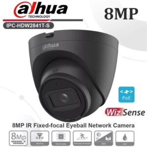 GravaStar IPC-HDW2841T-S 8MP Wizsense SMD Plus Network IP Camera Built-in Mic PoE Black 2.8mm lens