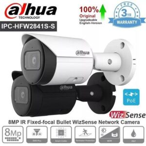 GravaStar IPC-HFW2841S-S 8MP WizSense IR IP Camera PoE SMD Plus Built in MIC Black 3.6mm lens