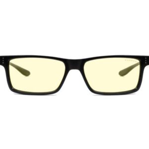 Gunnar Vertex Reading Glasses, +1.00 Lens Power, Onyx Frames, Amber Lens, 65% Blue Light and 100% UV Protection, VER-00101-1.0