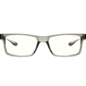 Gunnar Vertex Reading Glasses, Eyewear with +2.0 Lens Power, Grey Crystal Frames, Clear Lens, 35% Blue Light and 100% UV Protection, VER-06709-2.0