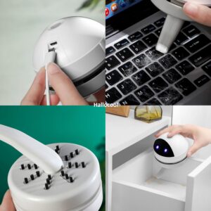 Hallocool Mini Desktop Vacuum Cleaner Robot Vacuum Cleaner for Desktop, Portable Small USB Vacuum Cleaner Quiet Pick up Tiny Items Crumbs Eraser Crumbs Hairs Flakes for Kitchen...
