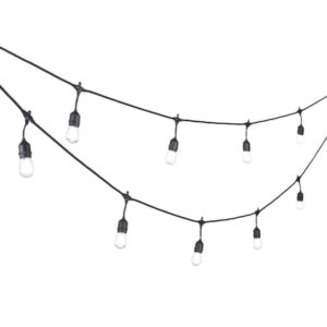 Hampton Bay 24-Light 48 ft. Plug-in Indoor/Outdoor Edison Patio String Light with S14 Single Filament LED Bulbs 10328