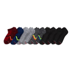 Hanes Boys' X-Temp Performance No Show Socks, 10 Pack