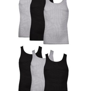Hanes Men's, Moisture-Wicking Ribbed, Lightweight Cotton Tank Undershirts, Multi-Pack