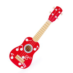 Hape Kid's Wooden 21" Toy Ukulele in Red, Preschool Kids & Toddler