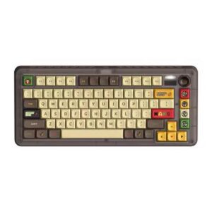 Happy Ape Mechanical Gaming Keyboard , 75% Compact RGB Hot-swap Jade Switches Wireless Keyboard, Supports Bluetooth 2.4G and Wired