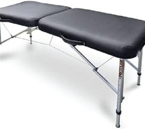 Hausmann 7650-751 Black Adjustable Porable Exam Treatment Table w/Carrying Bag