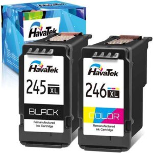 HavaTek Remanufactured Ink Cartridge Replacement for Canon PG-245XL CL-246XL PG-243 CL-244 for Pixma MX492 MX490 MG2522 MG2922 MG2520 MG2920 MG3022