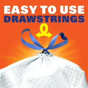 Hefty Ultra Strong 13 gallon Trash Bags, Tall Kitchen Trash Bags, White, Citrus Twist Scent, 80 Bags
