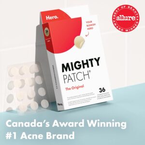 Hero Cosmetics Mighty Patch Original – Hydrocolloid Patch for Pimples, Overnight Acne Blemish & Zit Stickers for Sensitive Skin, 36 Count