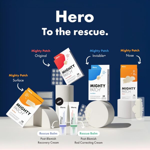 Hero Cosmetics Mighty Patch Original – Hydrocolloid Patch for Pimples, Overnight Acne Blemish & Zit Stickers for Sensitive Skin, 36 Count