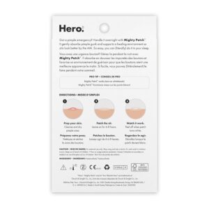 Hero Cosmetics Mighty Patch Original – Hydrocolloid Patch for Pimples, Overnight Acne Blemish & Zit Stickers for Sensitive Skin, 36 Count