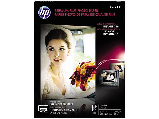 Hewlett-Packard CR664A Premium Plus Photo Paper, 80 lbs., Glossy, 8-1/2 x 11, 50 Sheets/Pack