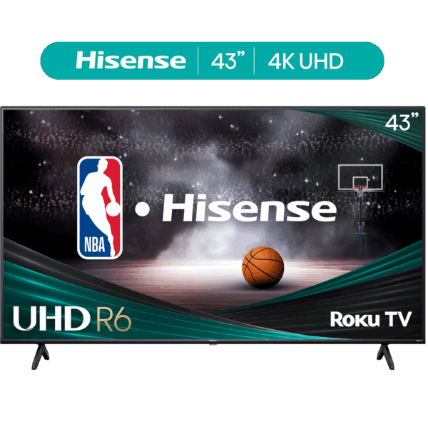 Hisense 43" Class 4K UHD LED LCD Smart Roku TV HDR R6 Series 43R6E3 Hisense 43" Class 4K UHD LED LCD Smart Roku TV HDR R6 Series 43R6E3