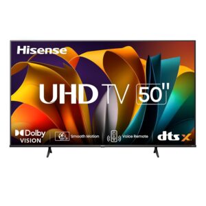 Hisense 50A68N-50 inch 4K UHD Smart Google TV with 4K AI Upscaler, DTS Virtual: X, HDR+/HDR10, Game Mode Plus, 60Hz VRR ALLM