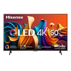 Hisense 50QD6N-50 QLED 4K UHD Google TV with 4K AI Upscaler, AI Sports Mode, Dolby Atmos, /HDR10/HDR10+/HLG, Game Mode Plus