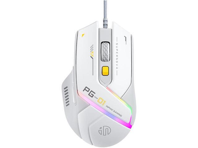 Hitoor Lightweight Gaming Mouse Wired, 12800 DPI Adjustable, 6 Programmable Buttons, 12 RGB Breathing Gaming Mice, Ergonomic USB Optical pc Gaming