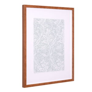 Home Decor Collection Green Printed Framed Floral Pattern on Linen Wall Art
