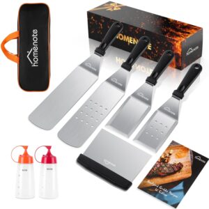 HOMENOTE Griddle Accessories Kit, Exclusive Griddle Tools Spatulas Set for Blackstone - 8 Pcs Commercial Grade Flat Top Grill Accessories - Great for Outdoor BBQ, Teppanyaki and...